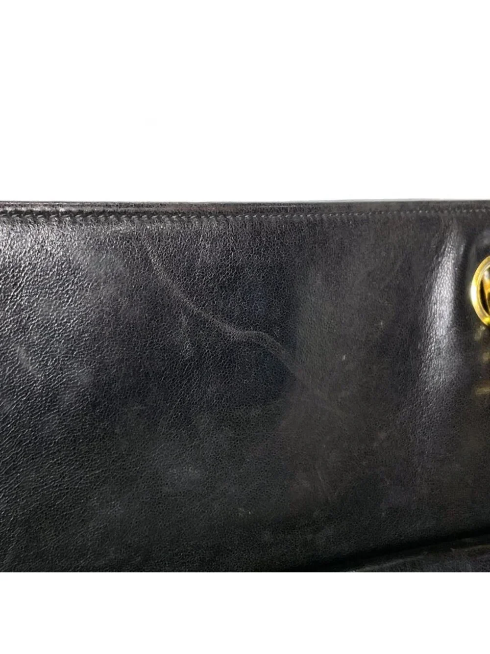 Chanel Tote CC Logo Leather Black
